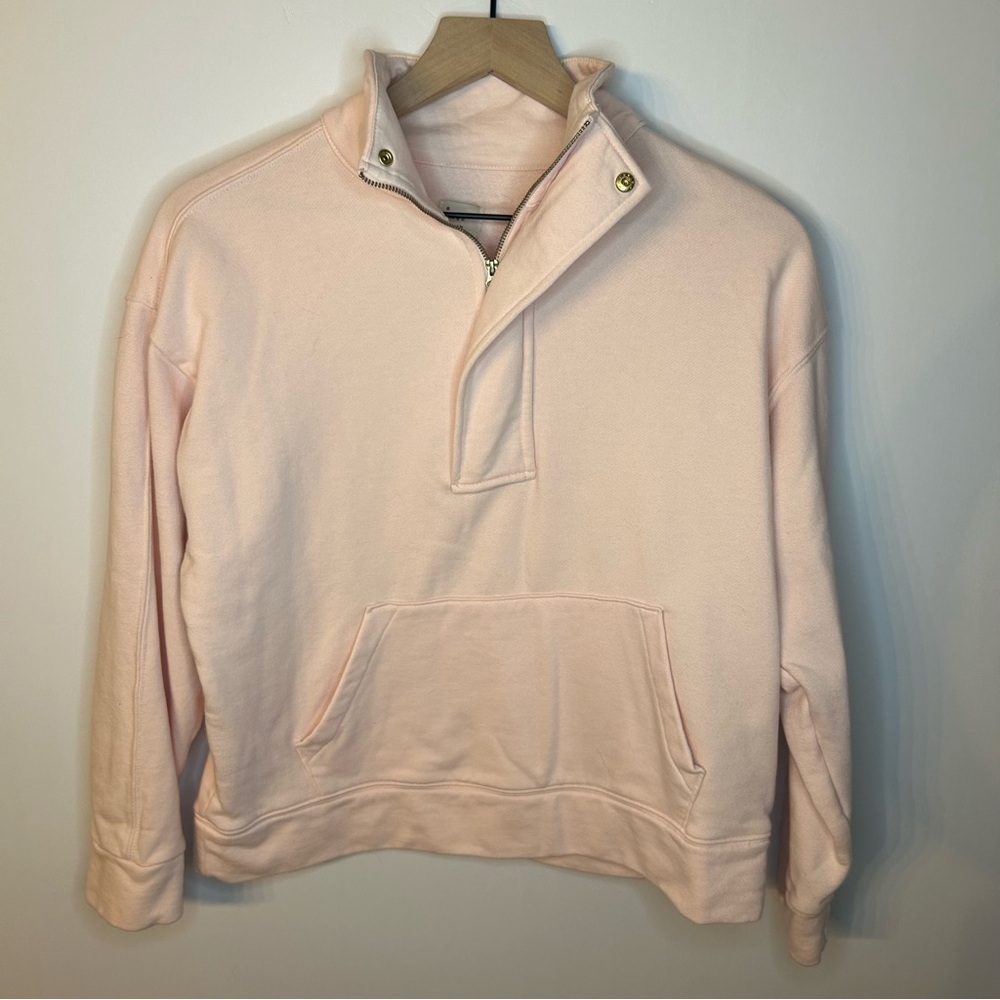 A New Day Light Pink Quarter Zip Sweatshirt, Size Small - Picture 4 of 10